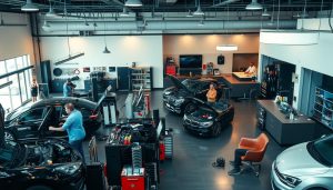 Serviços de um centro automotivo